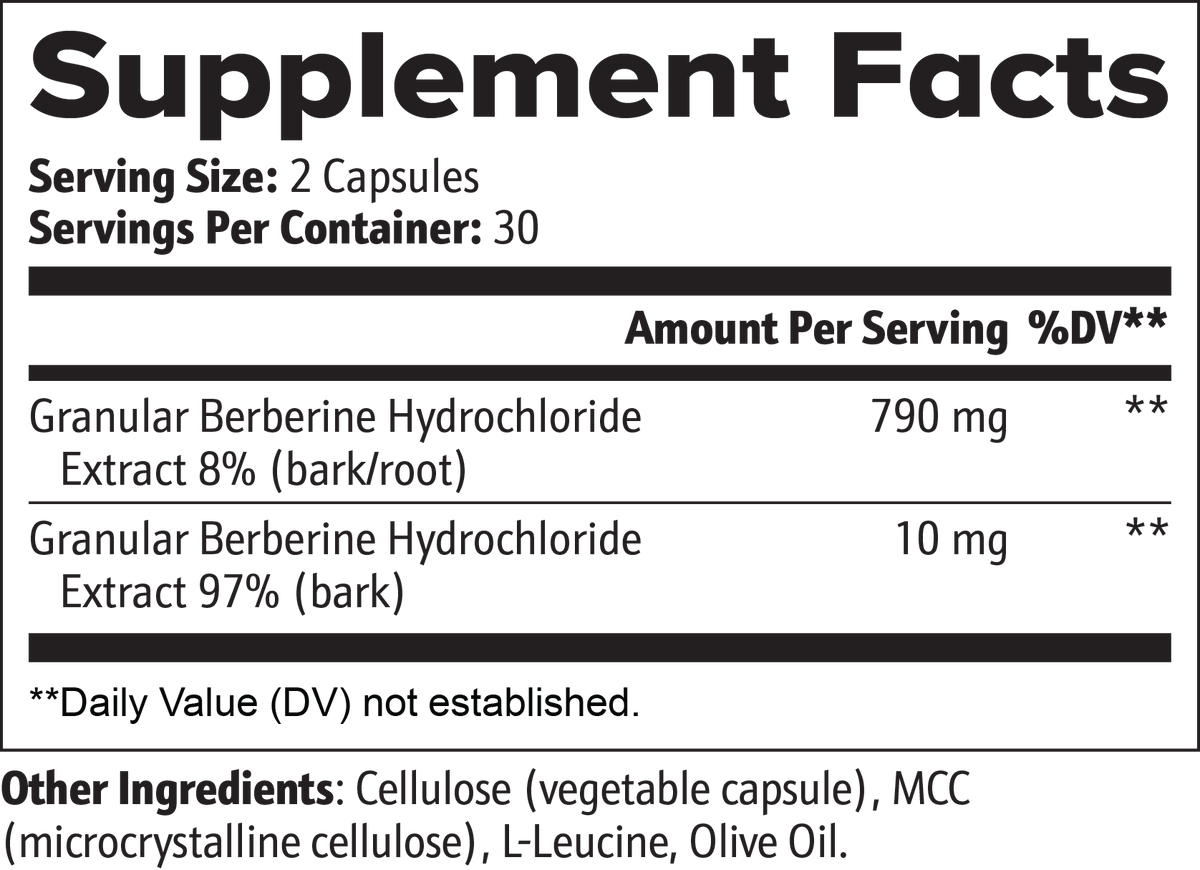 Supplement Facts and other ingredients label for Serelyn Health Metabolic Balance.