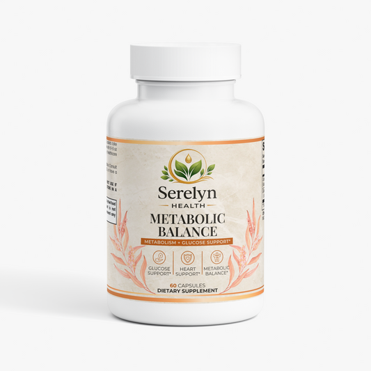 Serelyn Health Metabolic Balance supplement bottle, front label