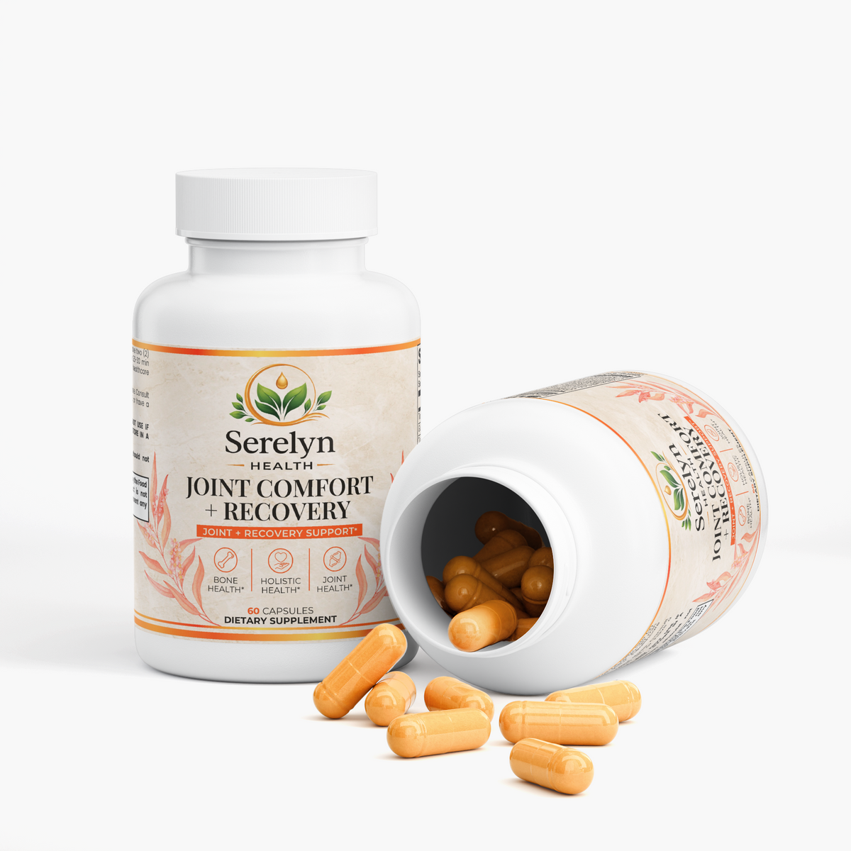 Alternate product view of the Serelyn Health Joint Comfort + Recovery supplement bottle.
