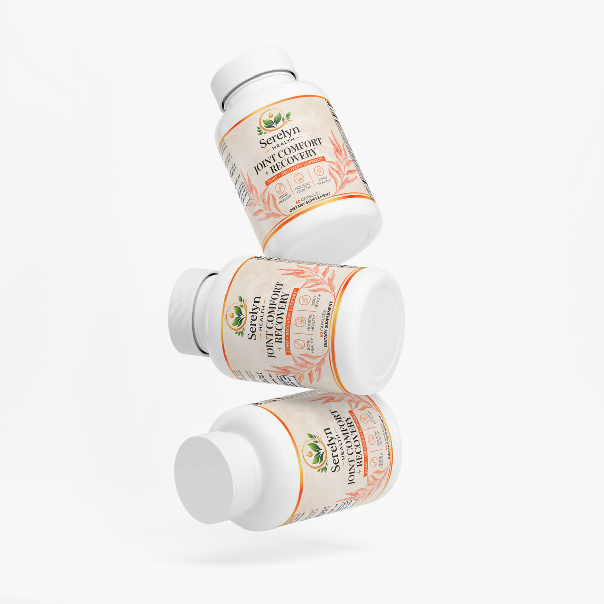 Alternate product view of the Serelyn Health Joint Comfort + Recovery supplement bottle.