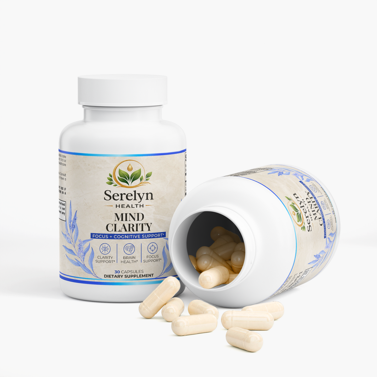 Alternate product view of the Serelyn Health Mind Clarity supplement bottle.