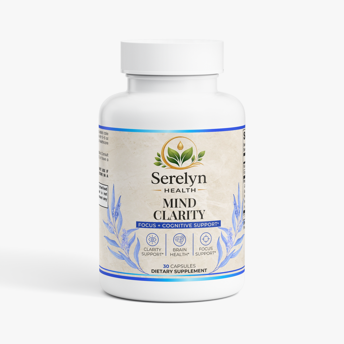 Serelyn Health Mind Clarity supplement bottle, front label