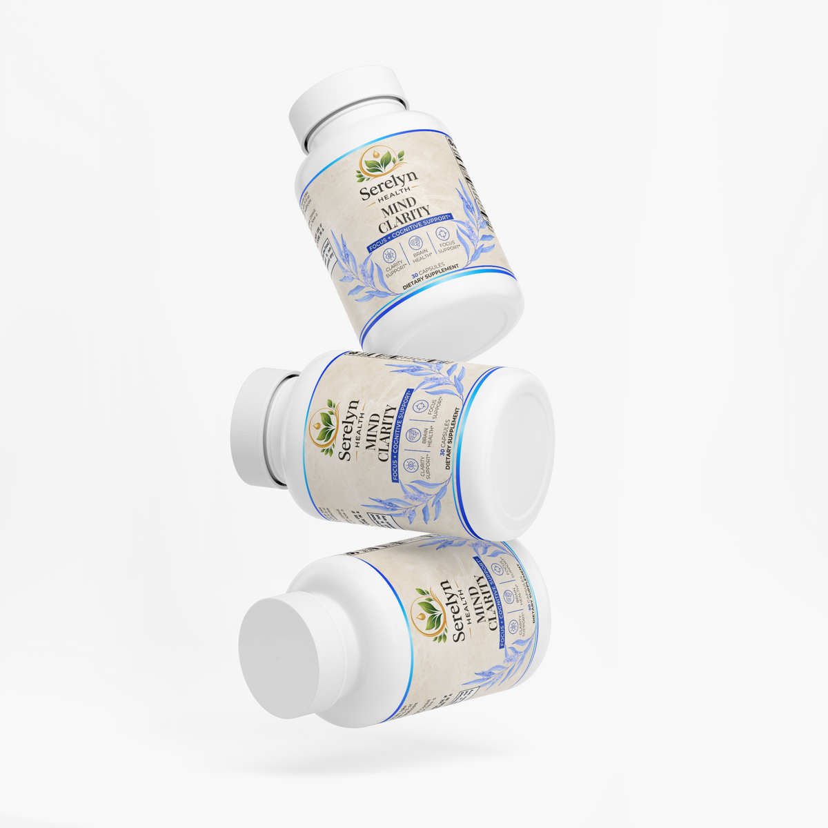 Alternate product view of the Serelyn Health Mind Clarity supplement bottle.