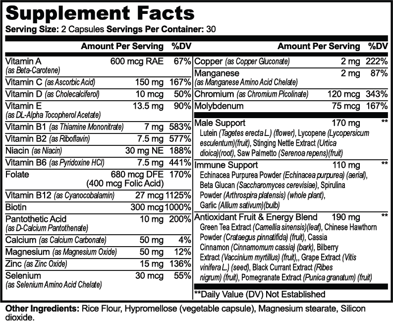 Alternate product view of the Serelyn Health Women's Daily Essentials 35+ supplement bottle.